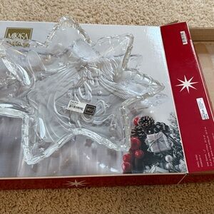 Mikasa Clear Glass Star Holiday Platter